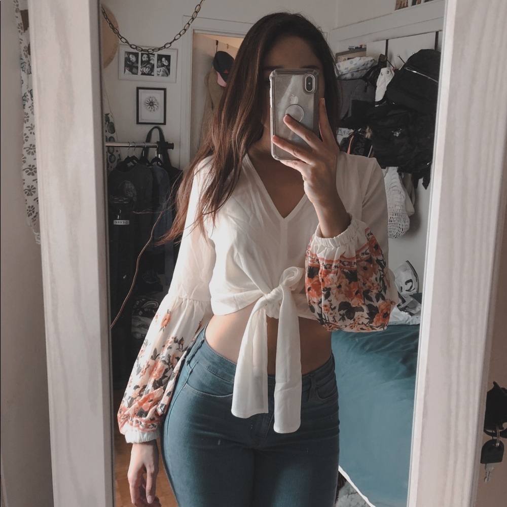 Flower crop top